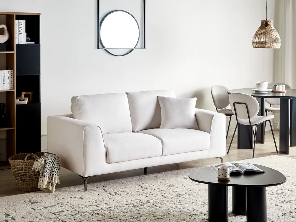 2 Seater REINEN Fabric White