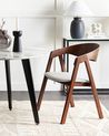 Set of 2 Dining Chairs YUBA Wood Light Grey