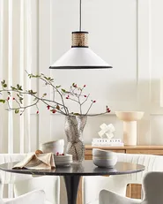 Pendant Lamp MANTUA Rattan White_836998