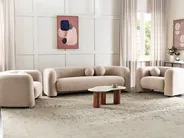 Soffgrupp 5-sits LEIREN Bouclé Beige_920726