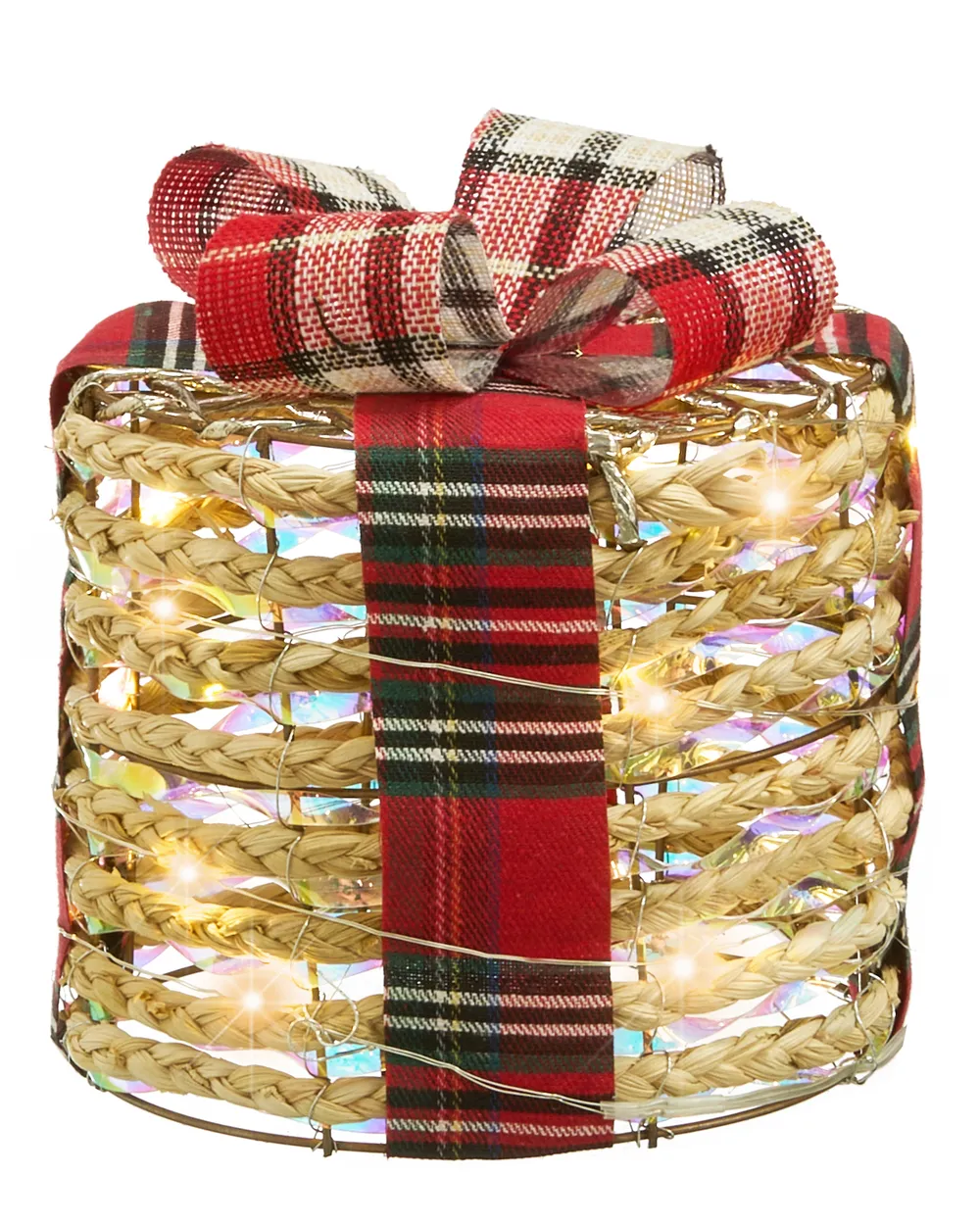 Joulukoristesetti 3 kpl LED-valo VEJLEN 20/25/30 cm Joululahja Beige_1025492