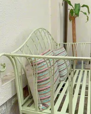 Garden Bench MILAZZO 130 cm Metal Light Green_915817