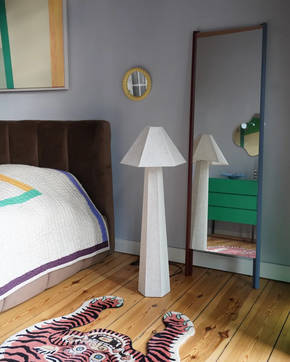 Golvlampa DEMBI Konstlinne Ljusbeige_1050757