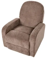 Rocking Recliner Chair FEBE Swivel Fabric Brown_1078665