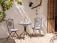 Bistro Set SIPONTO Metal White/ Blue_1155709