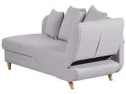 Right-Hand Chaise Longue MERI with Storage Faux Linen Light Grey_881226