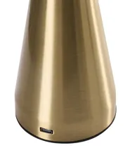 Set med 2 trådlösa LED-bordslampor KULFO med dimmer Metall Guld_1042349