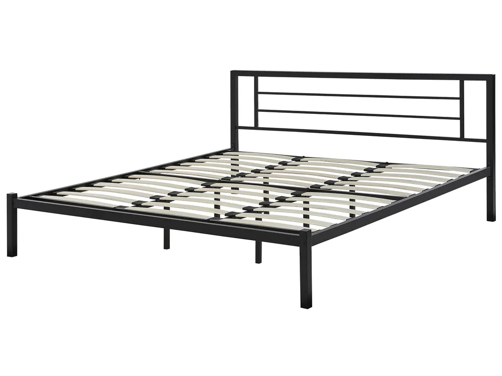 Sänky metalli CUSSET 180 x 200 cm Musta_735394