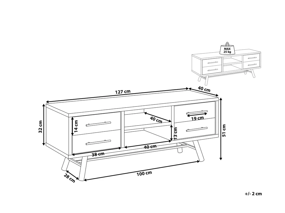 TV Stand ATLANTA Brown_815938