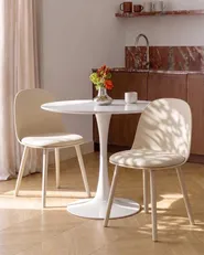 Ruokatuolisetti 2 kpl ANKENY Keinonahka Vaaleanbeige_1100174