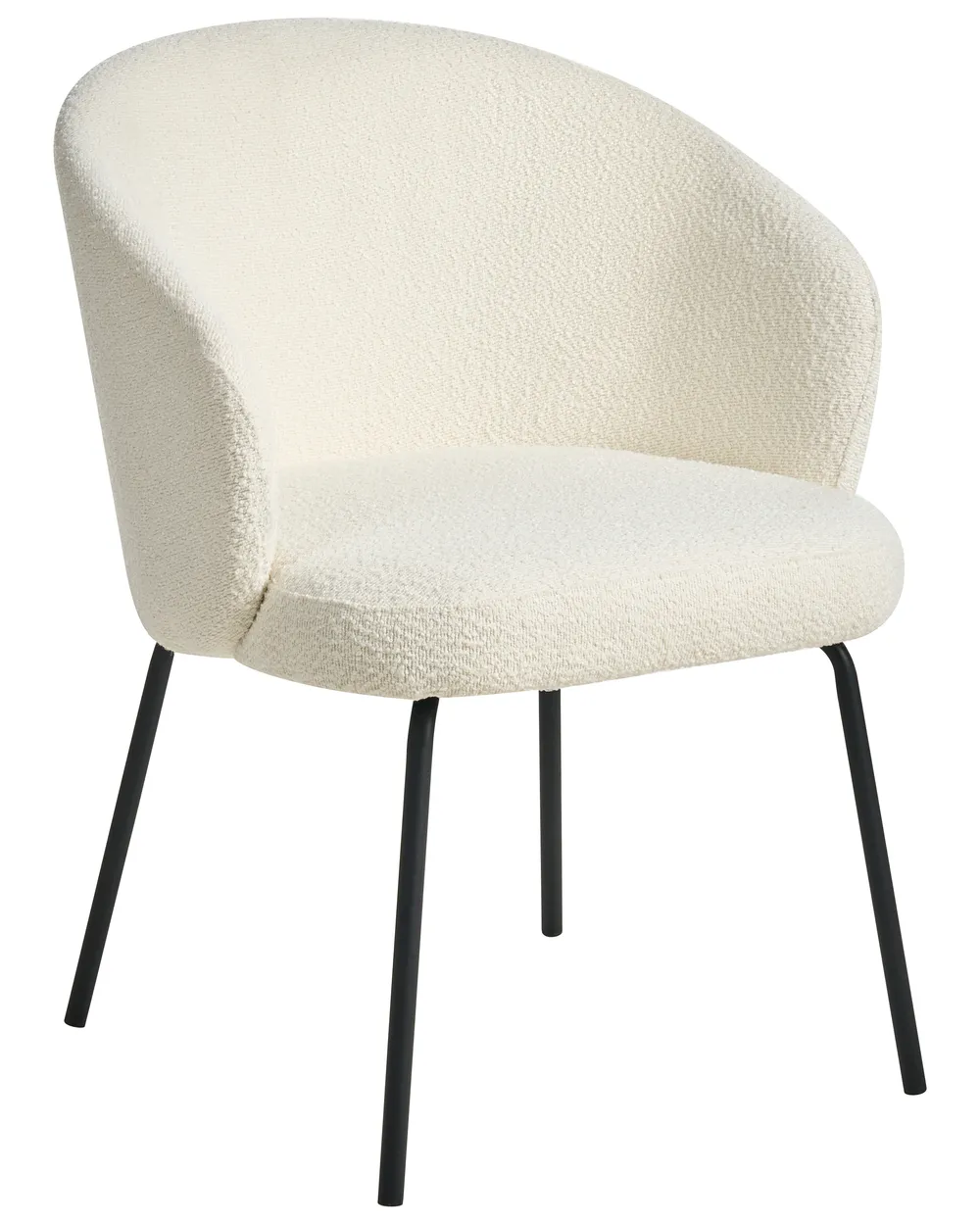 Set of 2 Dining Chairs LUDDEN Boucle Light Beige_1021031
