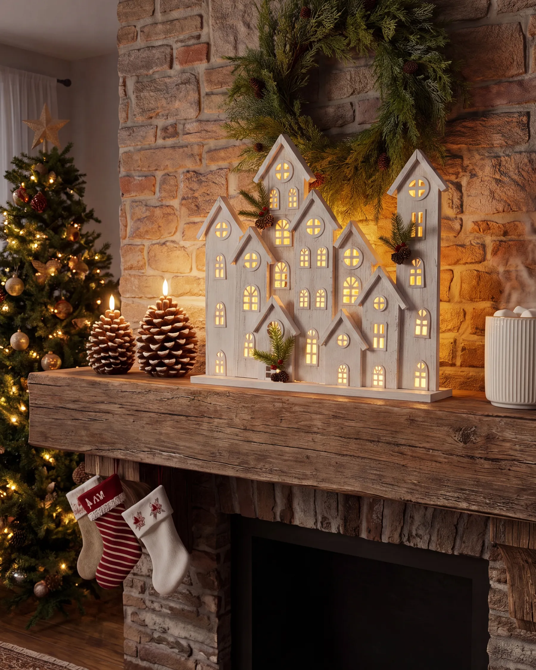 Christmas Decoration LED MAAVESI 53 cm House White_1028287