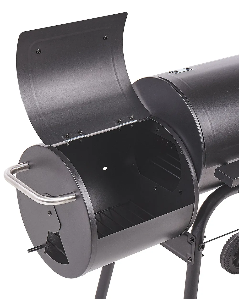 Charcoal BBQ Grill KATLA with Smoker Metal Black_820697