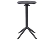 Trädgårdsbarbord LEGRENA 60 cm 60 cm Svart_1035071