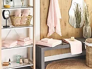 Set of 9 Towels ATIU Terry Cotton Pastel Pink_1180068
