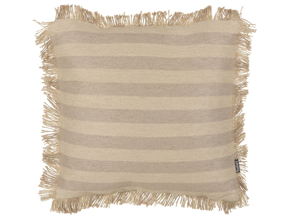 Throw Cushion CIRSIUM 45 x 45 cm Jute Beige Striped