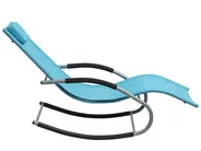 Rocking Sun Lounger CARANO Metal Turquoise_689437