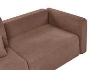 Bäddsoffa 3-sits VAXHOLM med förvaring Bouclé Brun_1026761