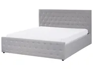 Ottoman Bed AMIENS Fabric Light Grey 180 x 200 cm (EU Super King)_976221