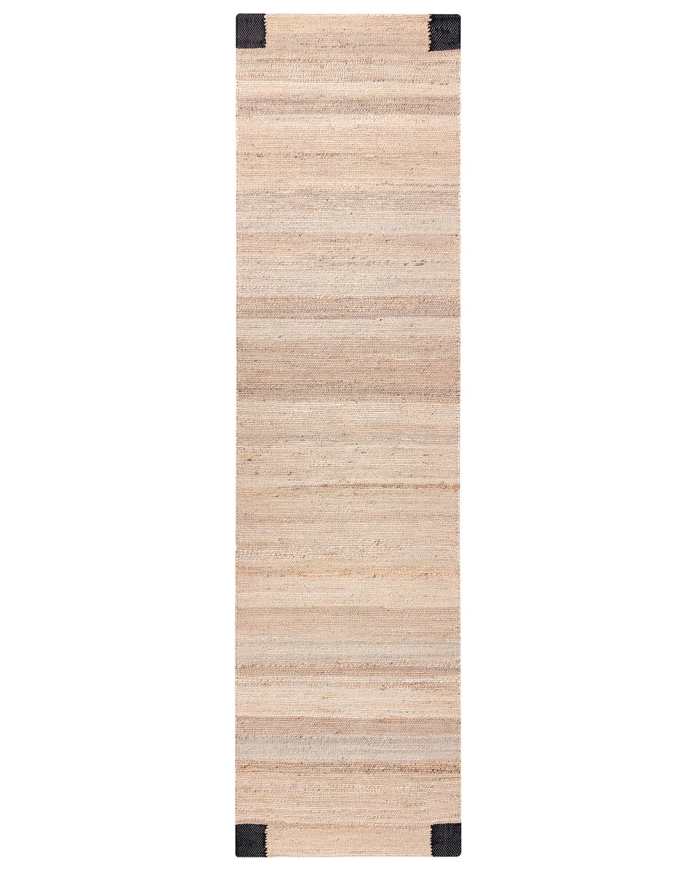 Matto AMRAVATI Musta/beige 80 x 300 cm Juutti
