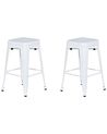 Set med 2 barstolar CABRILLO Metall Vit