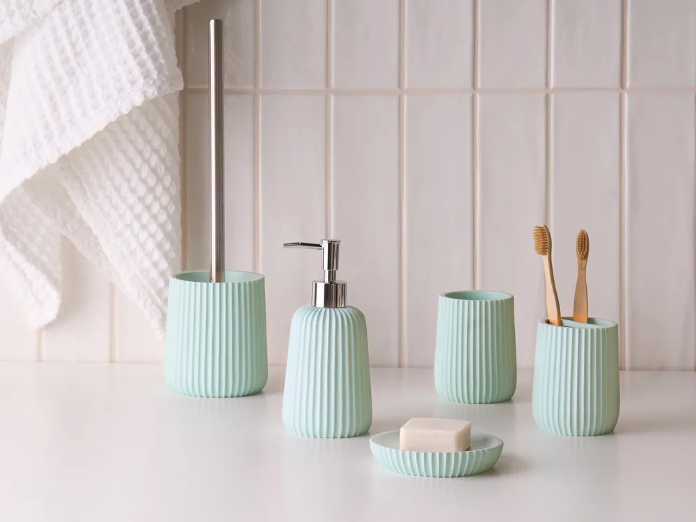5-Piece Bathroom Accessories Set POZUZO Mint Green