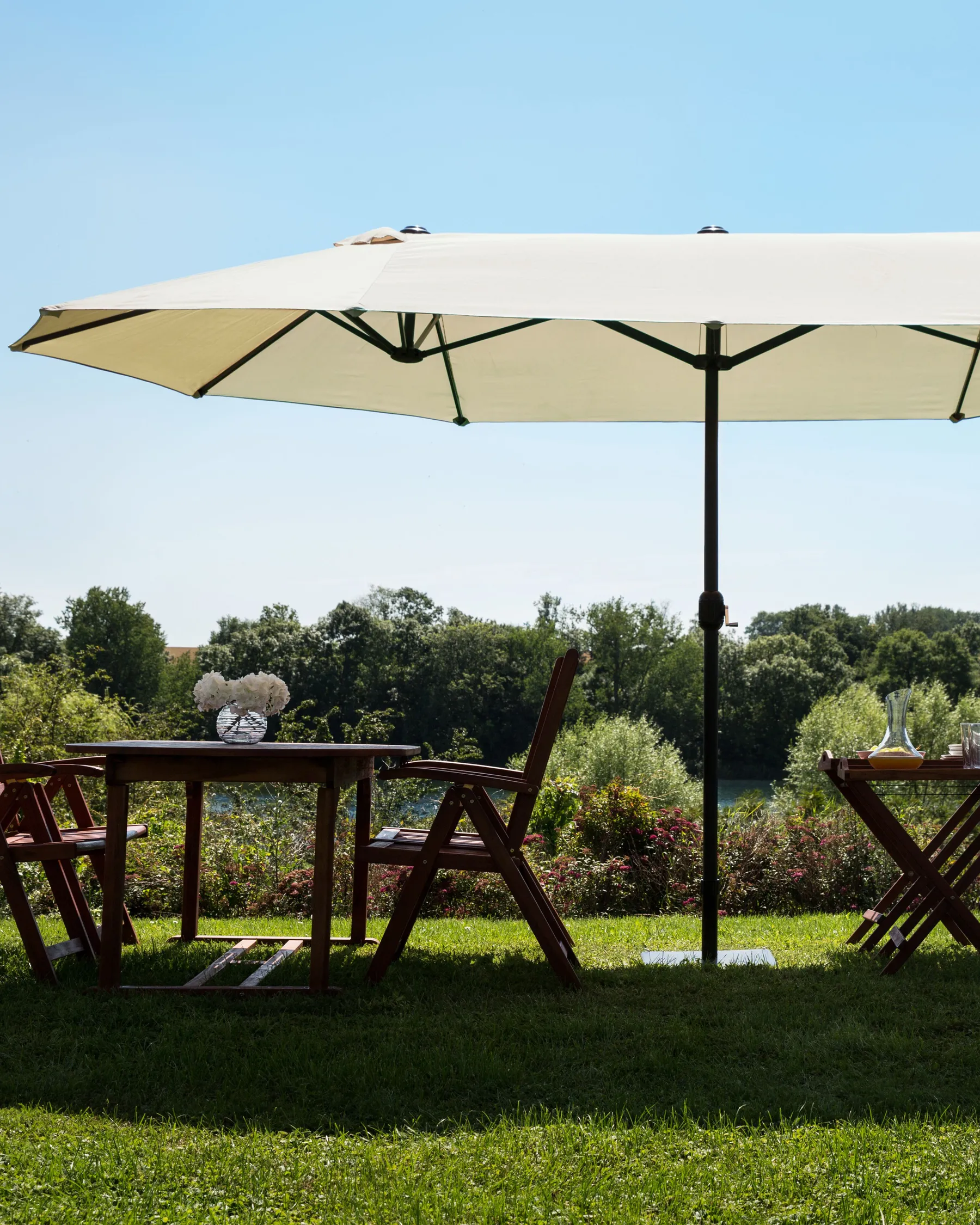 Patio Parasol 460 cm SIBILLA Beige_680033