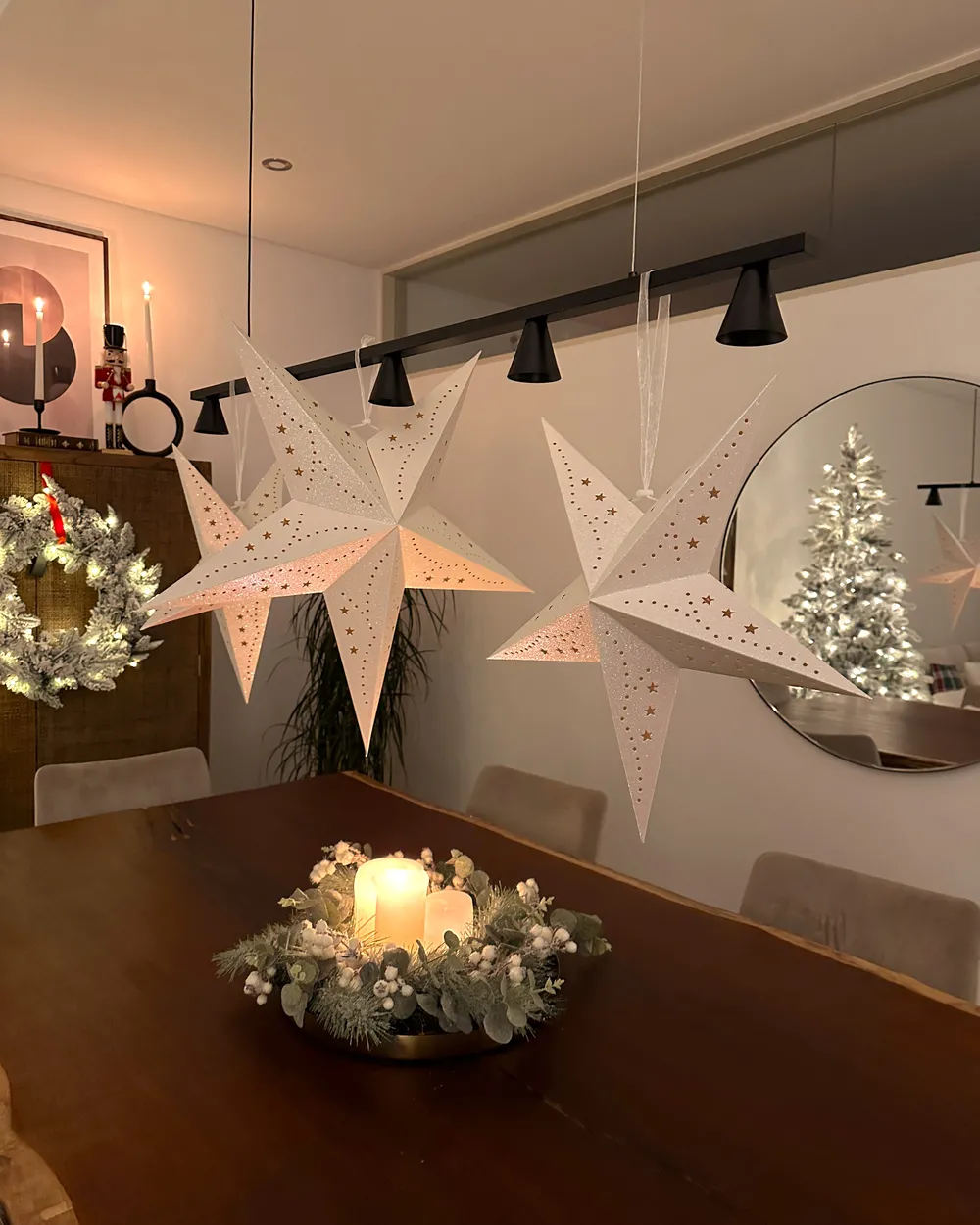 Joulukranssi luminen LED-valo SUNDO 70 cm Valkoinen_900437