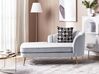 Right-Hand Chaise Longue ALLIER Velvet Light Grey