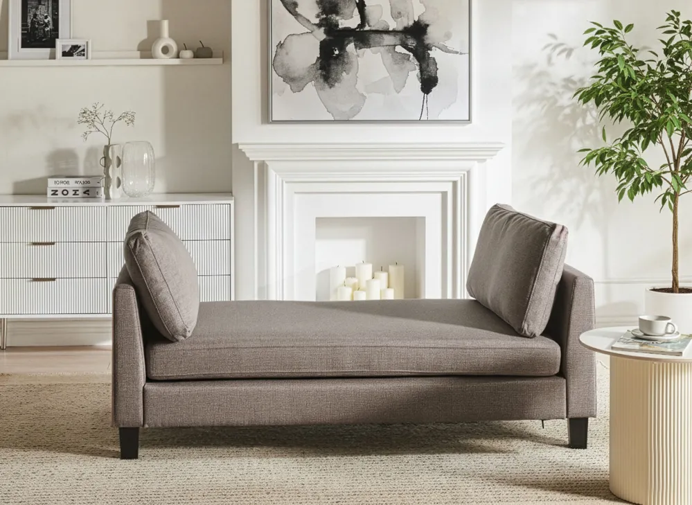 Chaise Longue ARCHIANE Fabric Taupe
