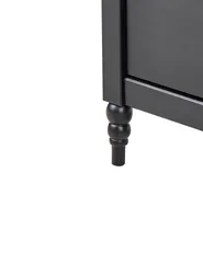 2 Drawer Bedside Table SHILLINGTON Pine Wood Brown/ Black_966350
