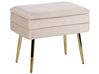 Upholstered Storage Bench ODESSA Velvet Beige