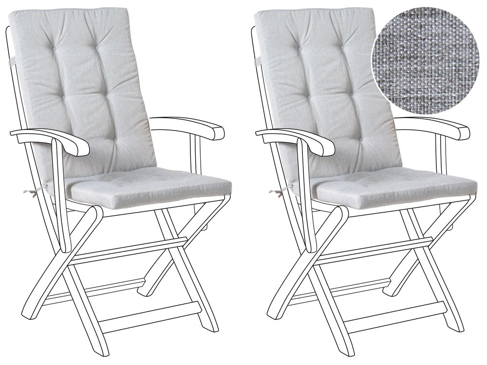 Set med 2 rygg-/sittdynor MAUI PREMIUM Gråmelerad
