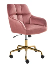 Desk Chair PALMDALE Velvet Pink_1010275