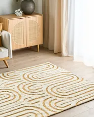 Rug PERAI Yellow 160 x 230 cm Cotton_884355