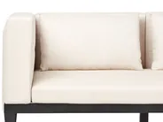 Garden Lounge Set with Table and Ottoman 4 Seater BRACCIANO Certified Acacia Wood Light Beige Left Hand_956411
