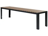 Garden Dining Set with Benches 6 Seater NARDO Brown/ Black_862917