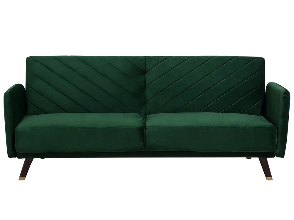 Sofa Bed 3 Seater SENJA Velvet Emerald Green