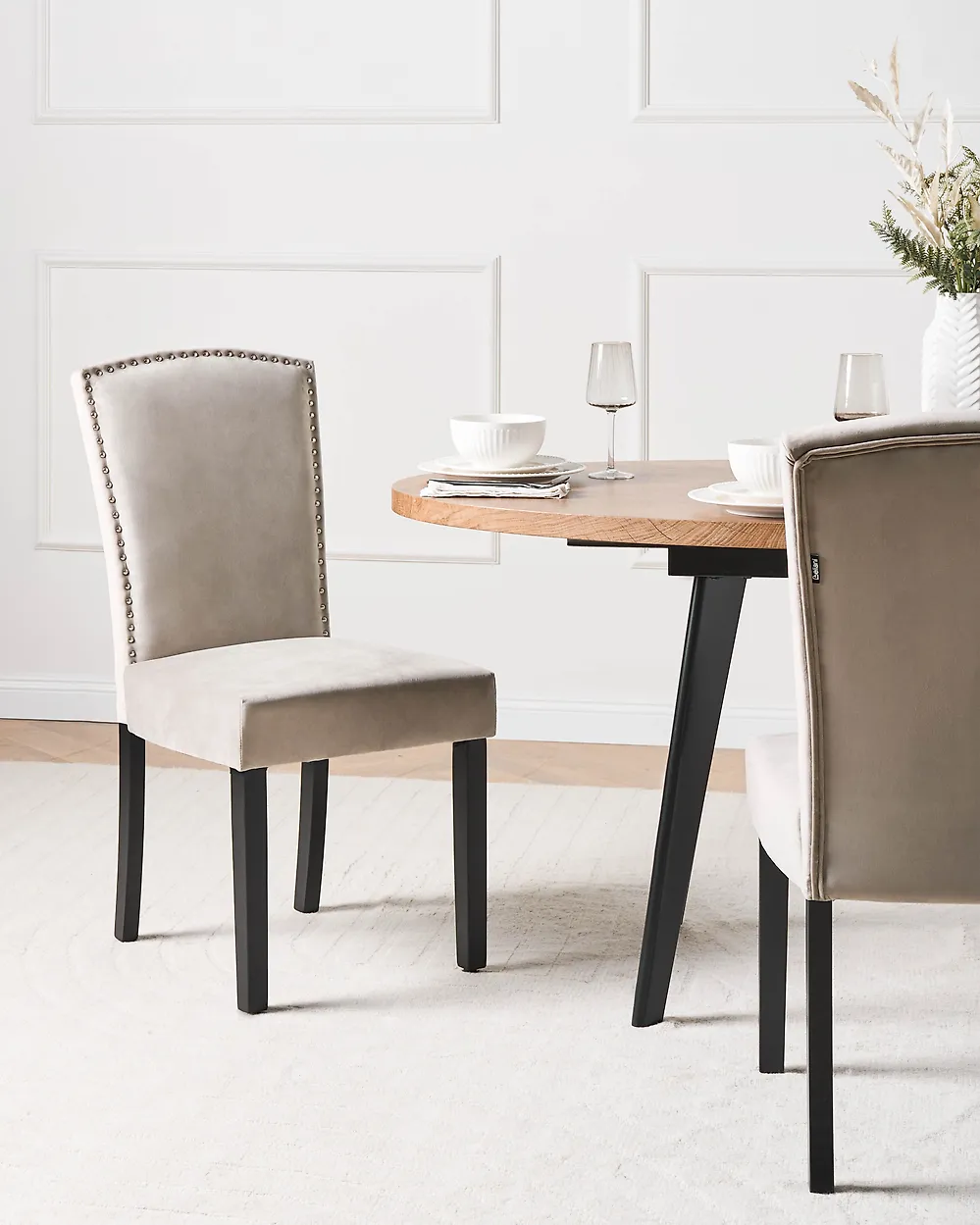 Ruokatuolisetti 2 kpl PISECO Sametti Harmaa_1172163
