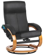 Massage Chair HERO with Footstool Fabric Black_954176