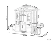 Garden Playhouse AMPELIKO Fir Wood Brown_955701