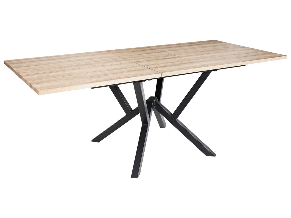 Jatkettava ruokapöytä ANSELL Vaaleanruskea 160/200 cm 90 cm