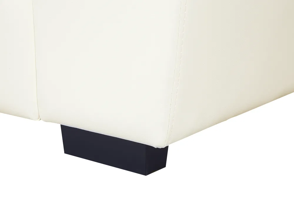 Living Room Set 5 Seater VOGAR Faux Leather Off-White_730457