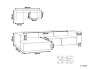 Modular Corner Sofa 4 Seater ARDAL Fabric Light Grey Right Hand_949519