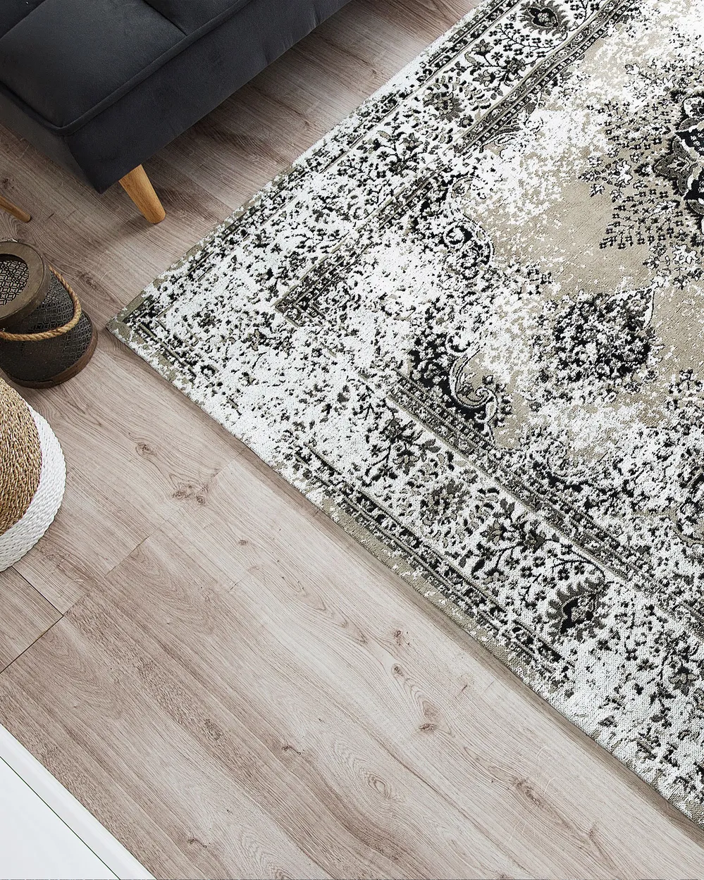 Rug ALMUS Taupe 140 x 200 cm Cotton_702800
