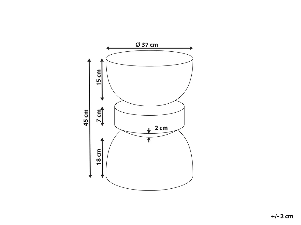 Side Table FALIRO 37 cm 37 cm Terrazzo Effect Off-White_1043473