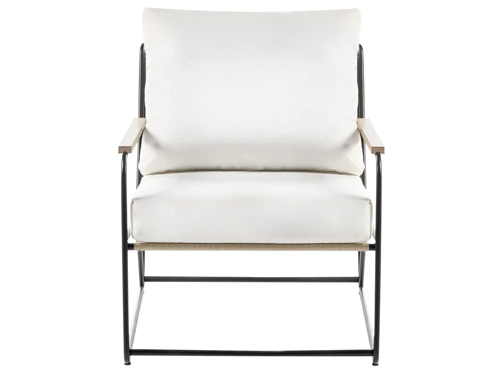 Garden Sofa Set 5 Seater VENARIA with Tables Metal Beige/ Black_1053959