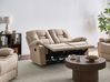 Manual Recliner Sofa 2 Seater BERGEN Fabric Beige