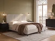 Säng med lamellram Sammet BRIN 160 x 200 cm Beige_1183963