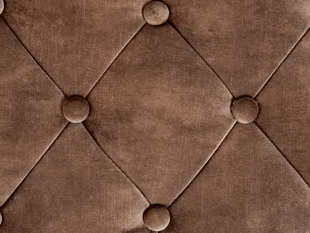 Upholstered Bench ROSEVILLE Velvet Dark Brown_924454
